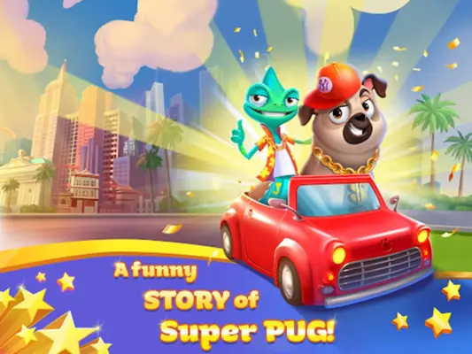 Super Pug Story Match 3 puzzle android App screenshot 9