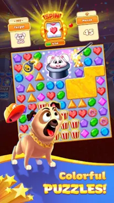 Super Pug Story Match 3 puzzle android App screenshot 12