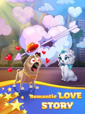 Super Pug Story Match 3 puzzle android App screenshot 1