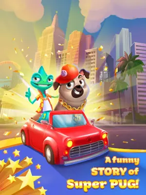 Super Pug Story Match 3 puzzle android App screenshot 6